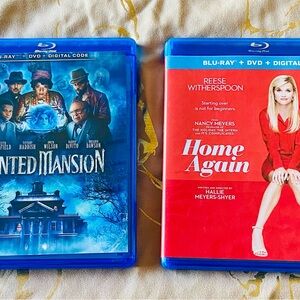 Haunted Mansion 2023 & Home Again movie DVDs~ Great Holiday Gifts-Like New!!📀😍